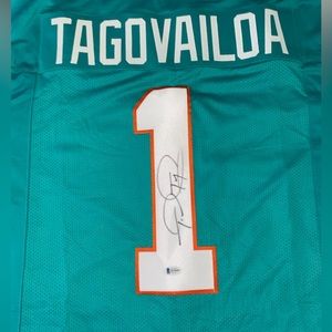 Miami Dolphins Tua Tagovailoa Signed Custom Jersey